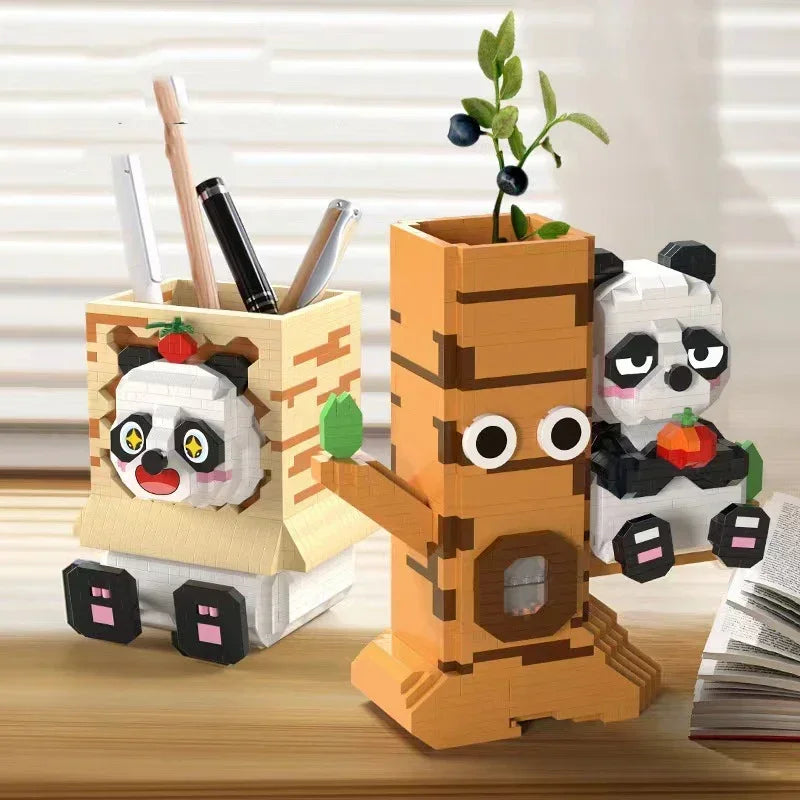 Panda im Baum Stiftehalter | Bausteine