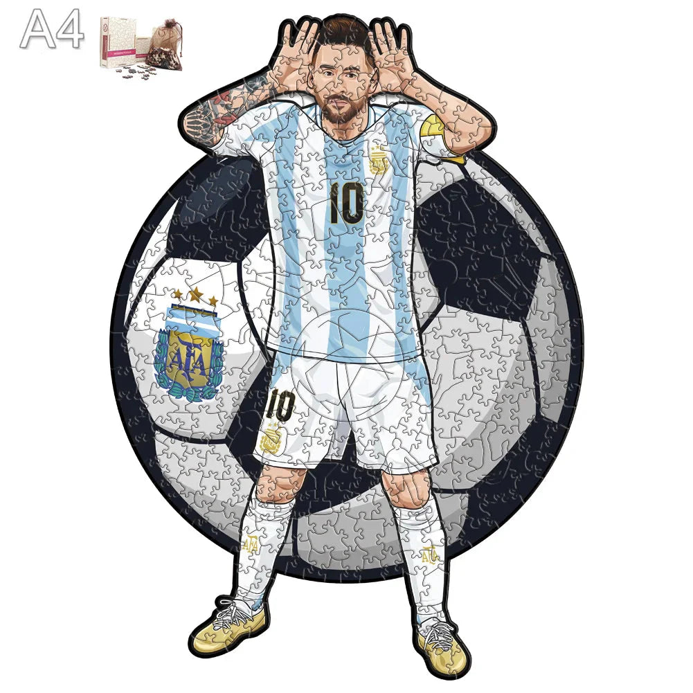 Messi Argentinien – Jubelpose | 2D Holzpuzzle