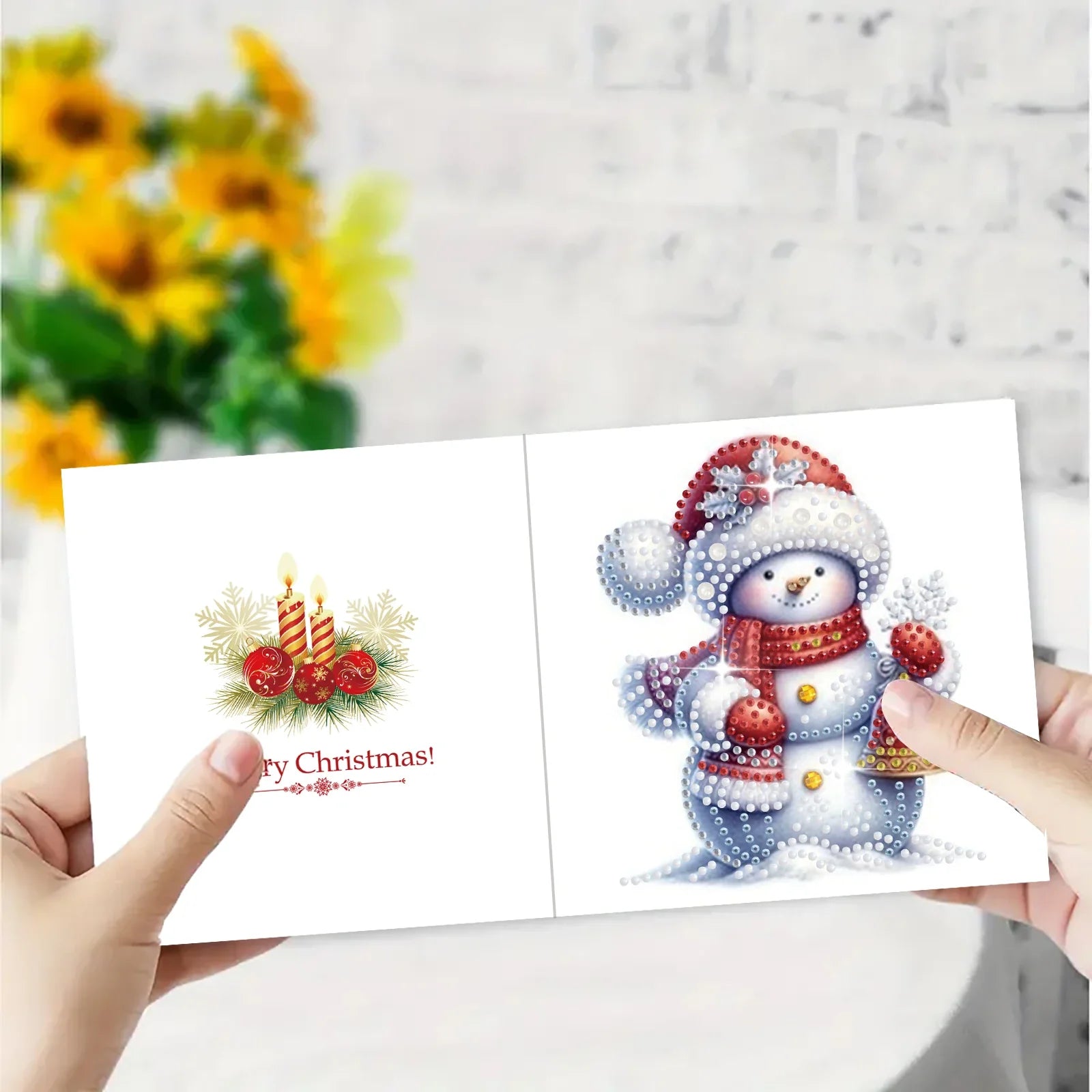 Schneemann-Karten | 6 Stück | Diamond Painting