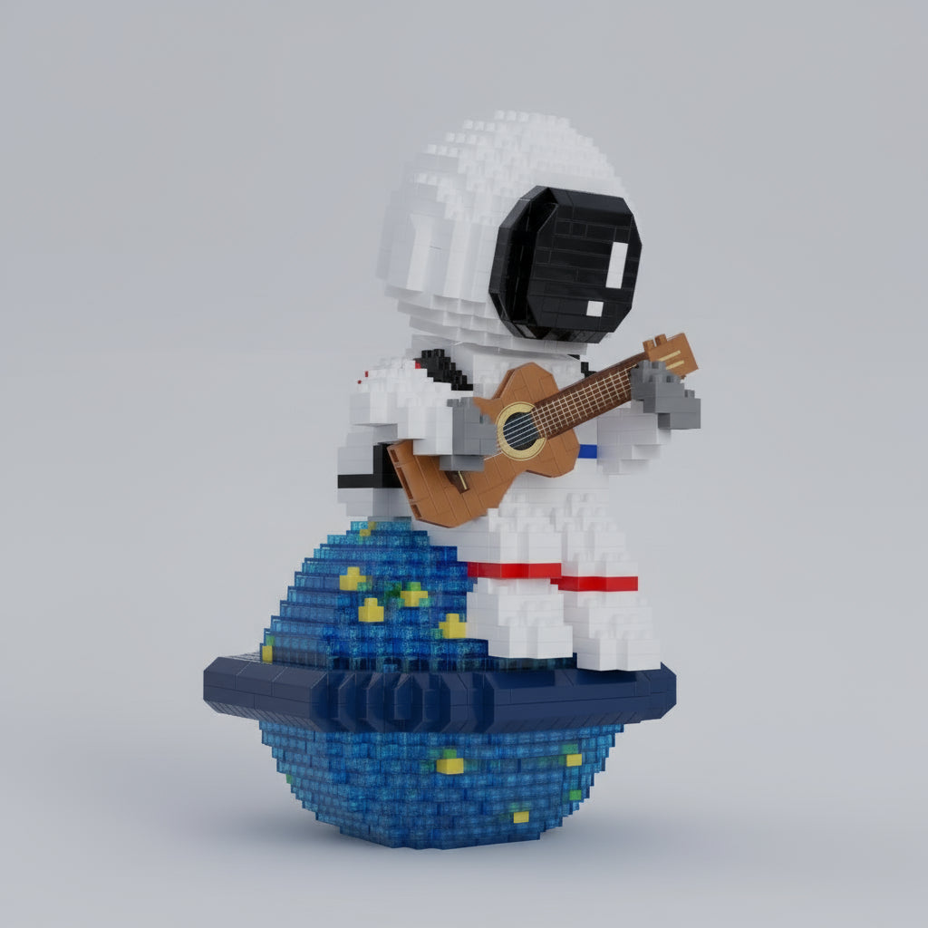 Astronaut mit Gitarre | Bausteine