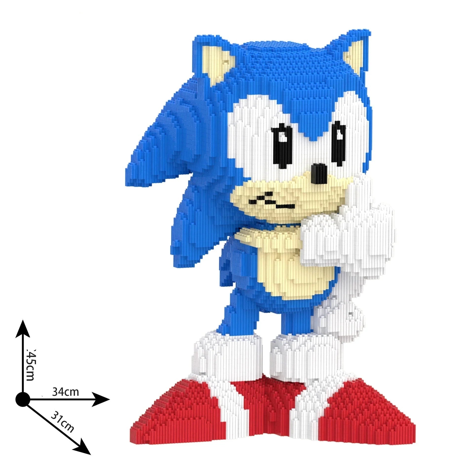 MEGA blaues Schnellwesen mit roten Schuhen | Bausteine