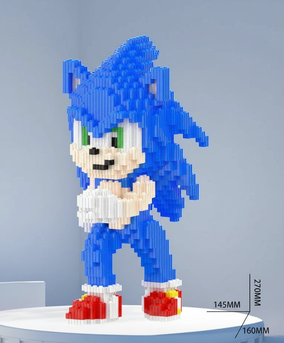 Blaues Schnellwesen mit roten Schuhen | Bausteine