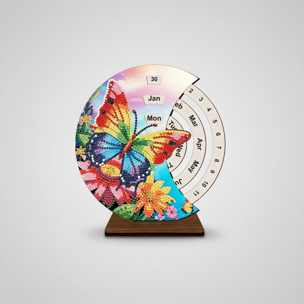 Regenbogen-Schmetterling | Kalender | Diamond painting