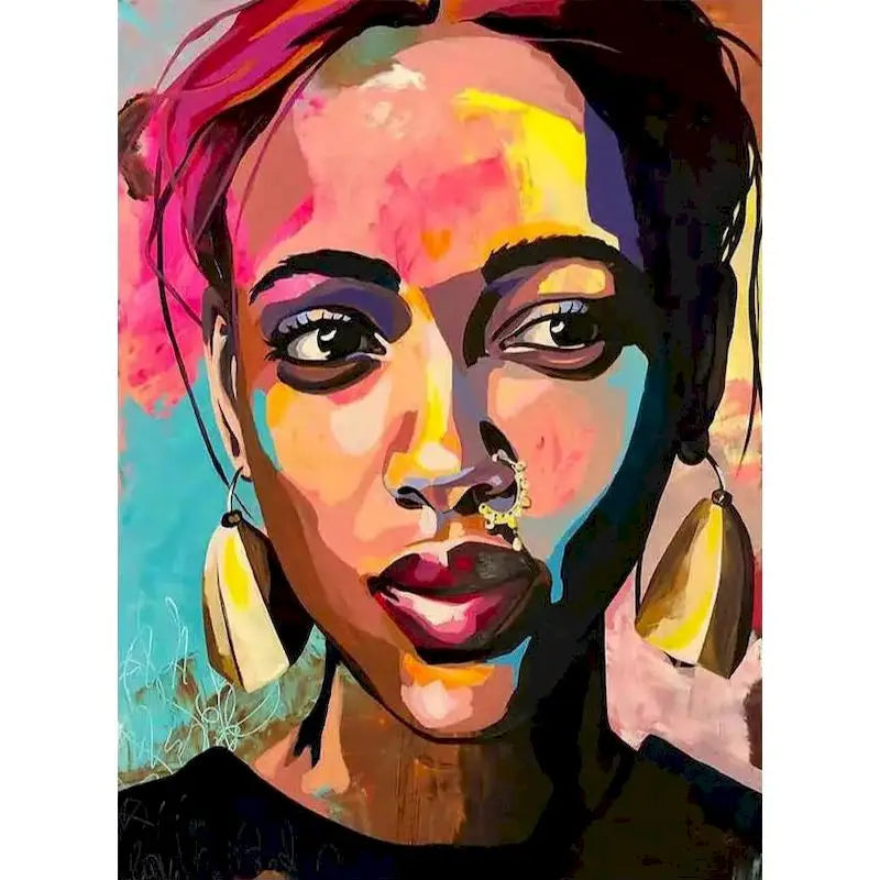 Abstrakte Frau | Malen nach Zahlen