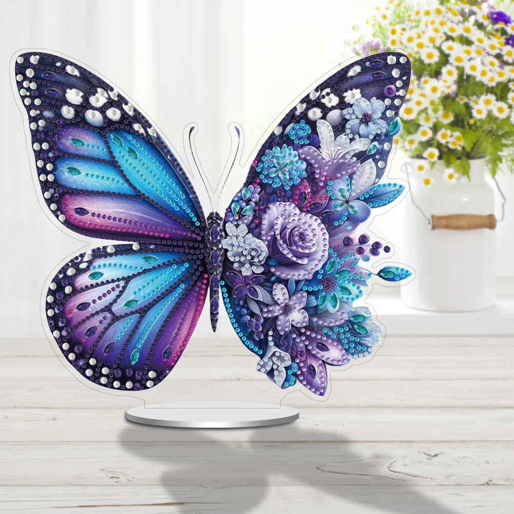 5D Lila Schmetterling | Diamond Painting