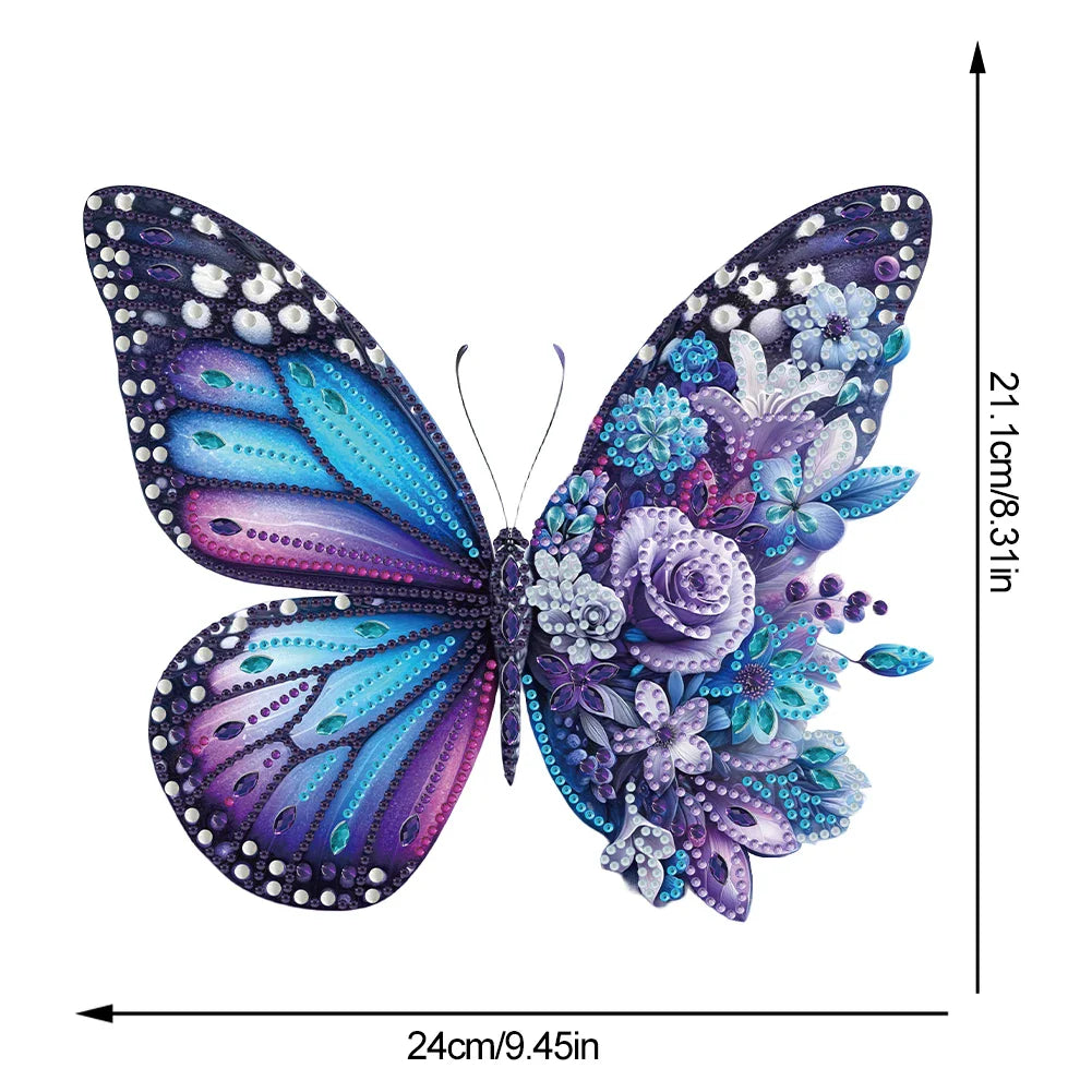 5D Lila Schmetterling | Diamond Painting