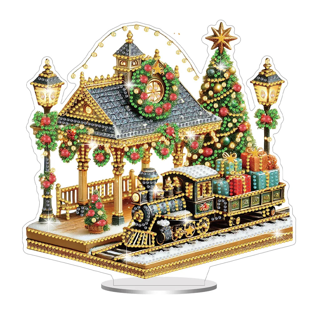 5D Weihnachtsbahnhof | Diamond Painting