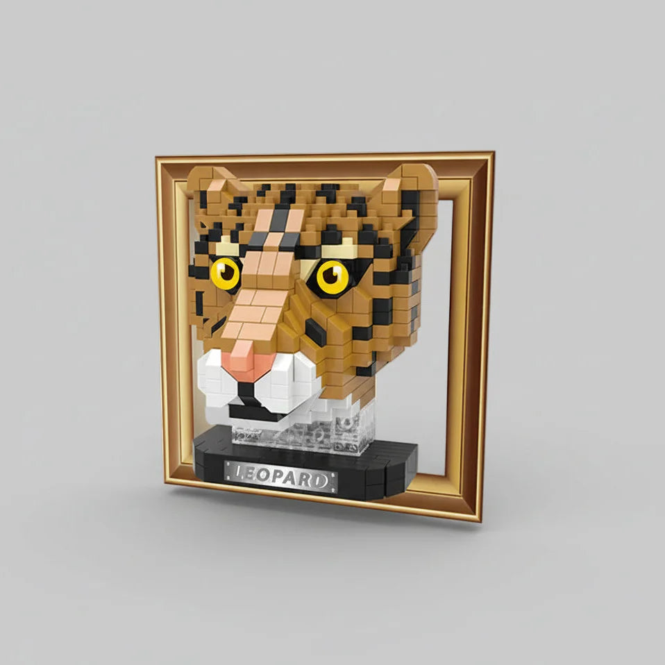 Mini 3D Bild Leopard | Bausteine