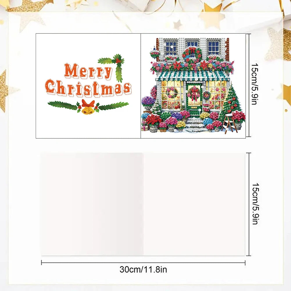 Weihnachtsladen-Karten | 6 Stück | Diamond Painting