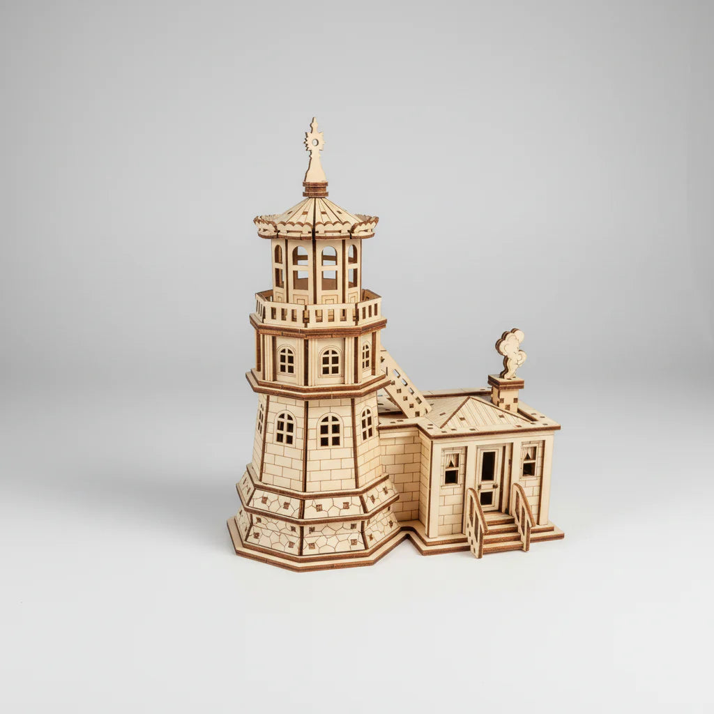 Leuchtturm mit Häuschen | 3D Puzzle