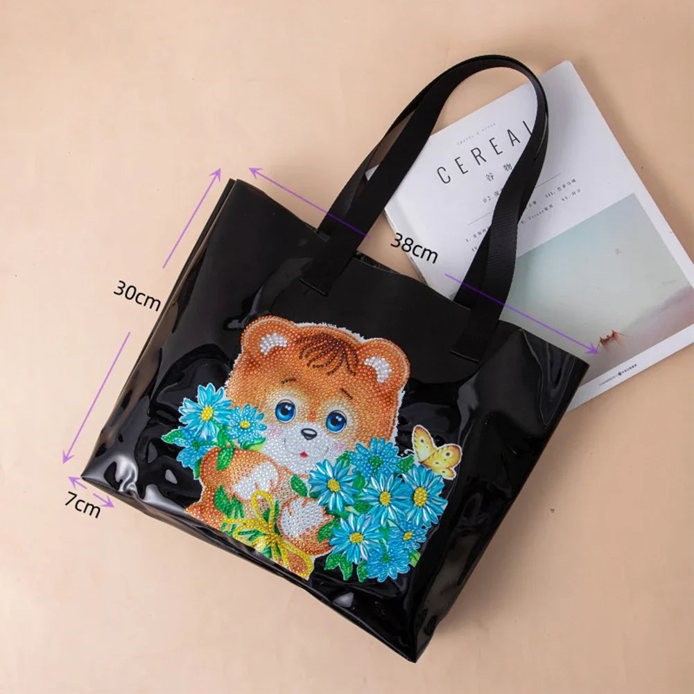 Schwarze Einkaufstasche | Diamond Painting