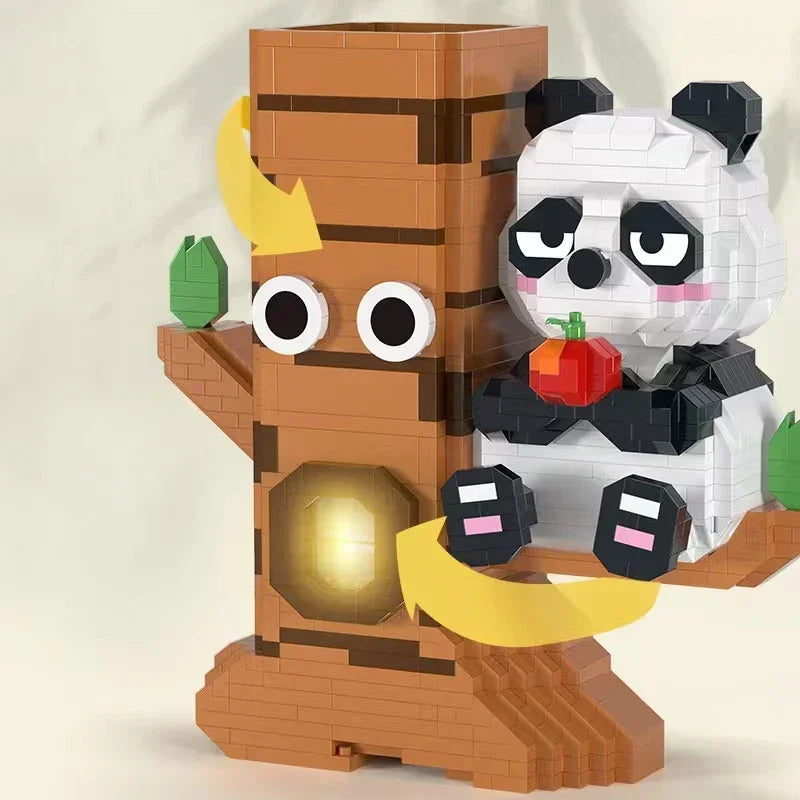 Panda im Baum Stiftehalter | Bausteine