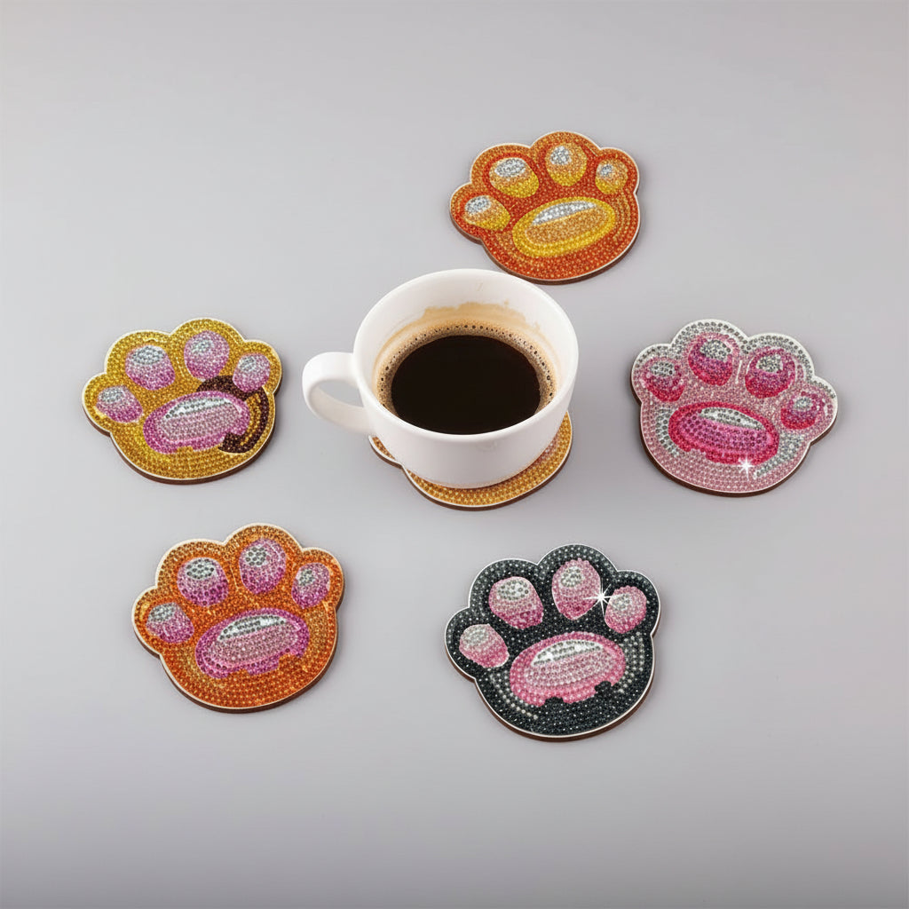 Hunde-Pfoten-Untersetzer | Diamond Painting