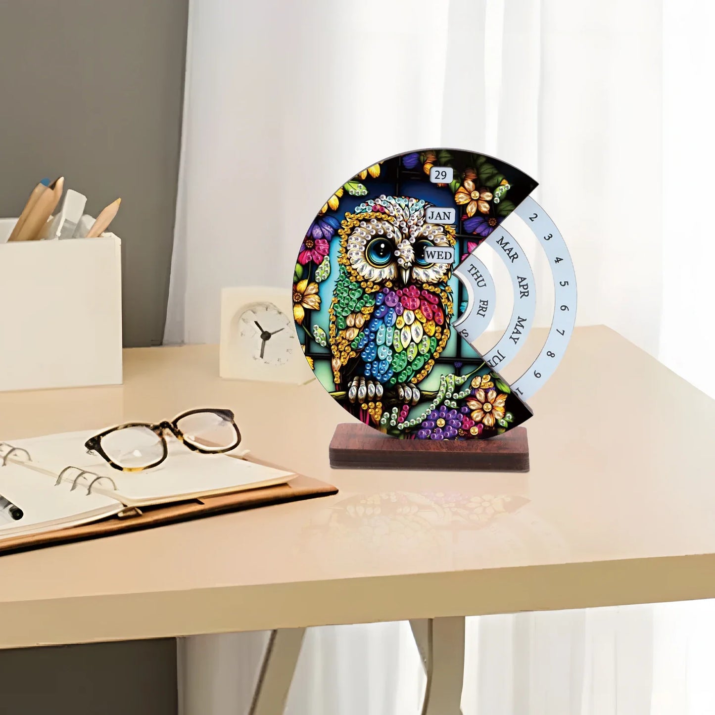 Bunte Eule | Kalender | Diamond Painting