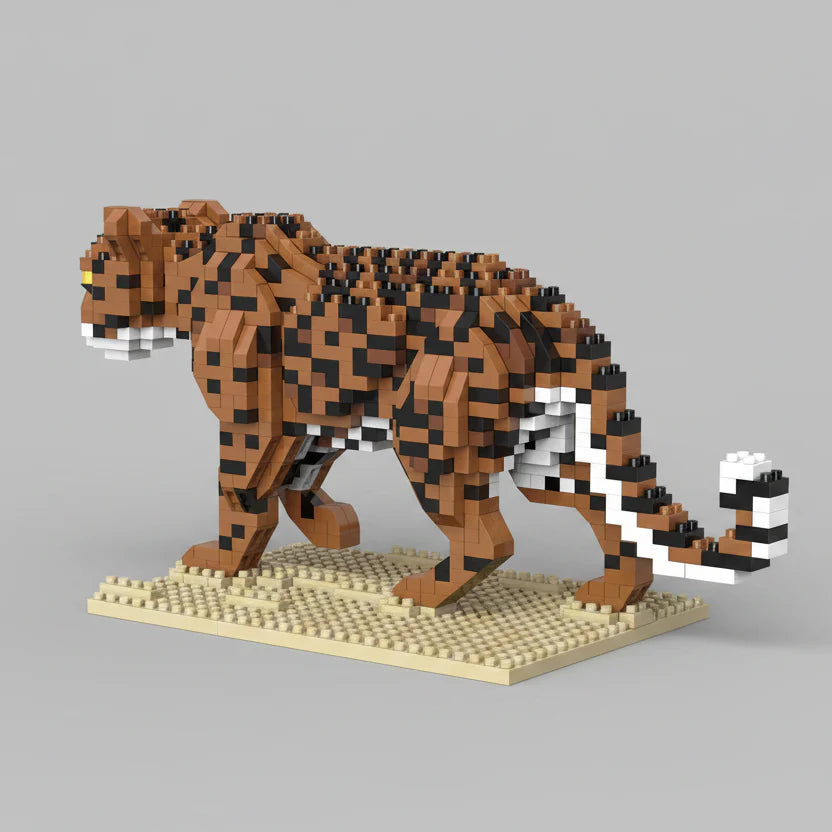 Jagd-Leopard auf Bauplatte | Bausteine