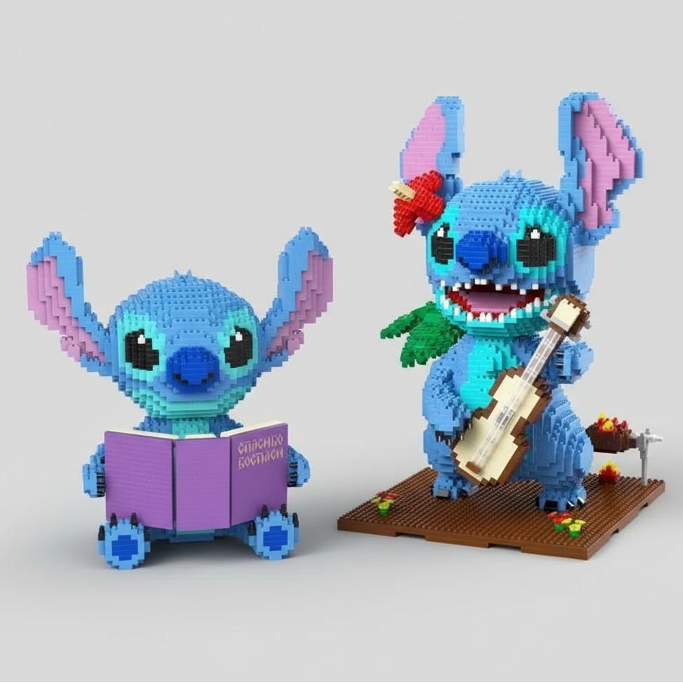 Blaues Wesen mit Gitarre | Bausteine