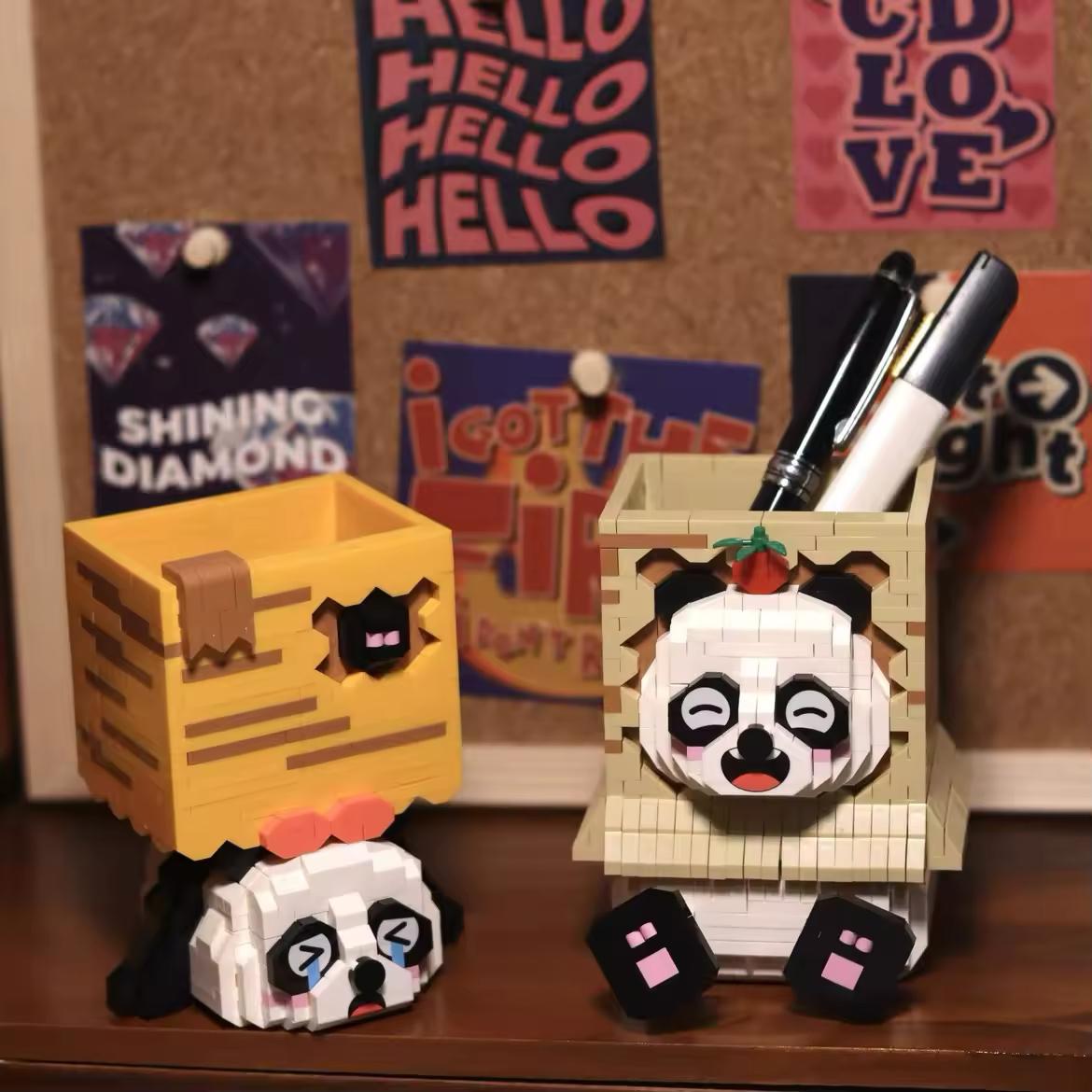 Panda in der Box Handyhalter