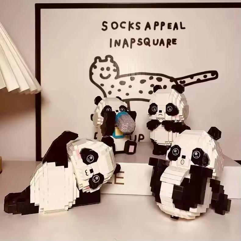Liegender Panda | Bausteine