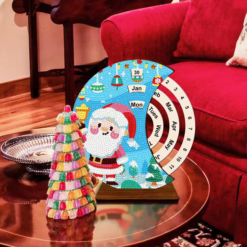 Weihnachtsmann mit Glocke | Kalender | Diamond Painting