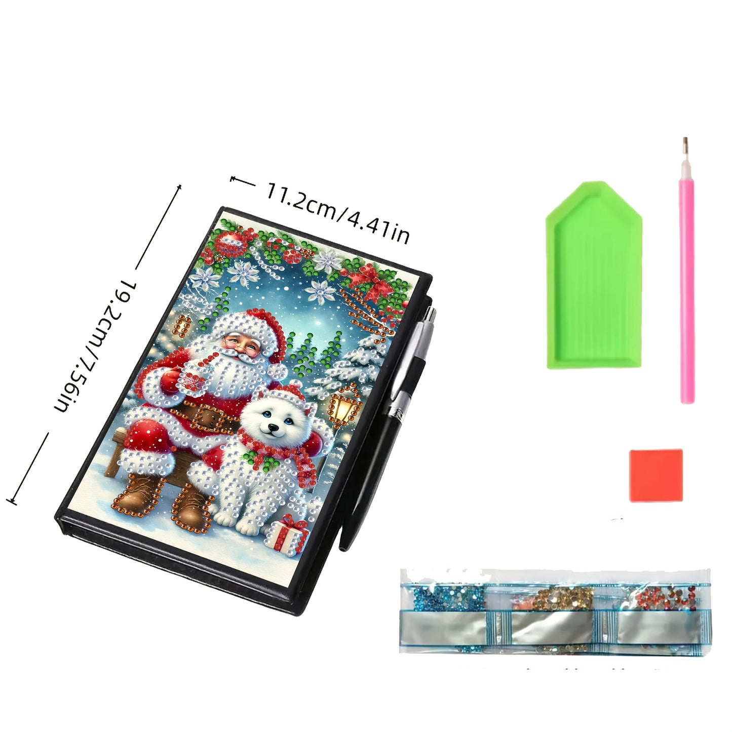 Weihnachtsmann | Notizbuch | Diamond Painting