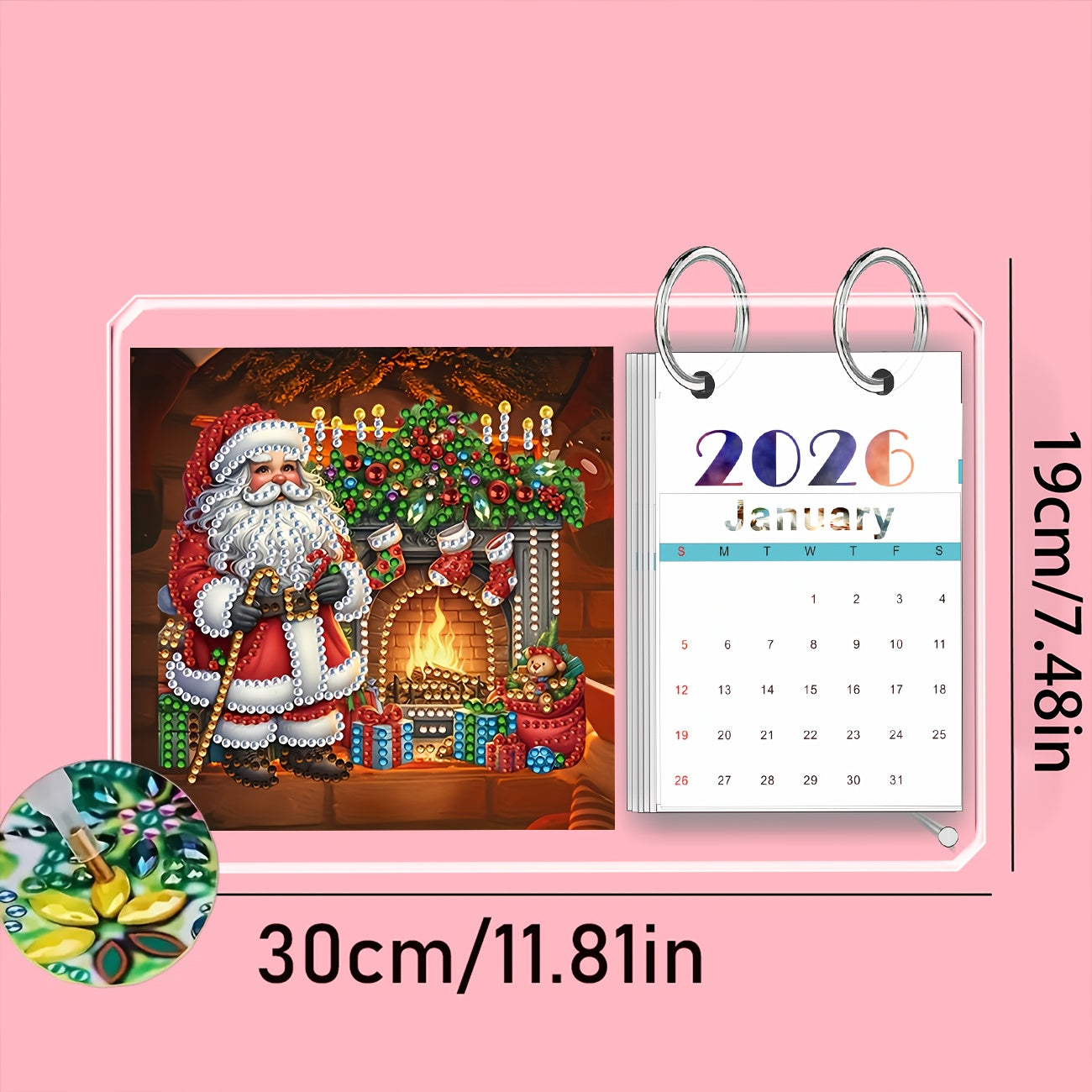 Weihnachtsmann | Aufstellkalender | Diamond Painting