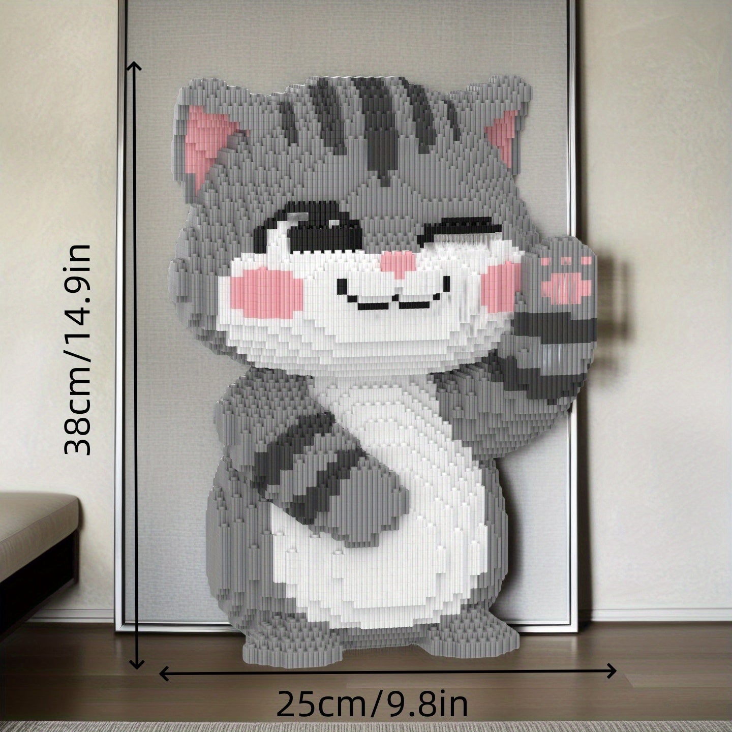 MEGA Liebe Graue Katze | Bausteine