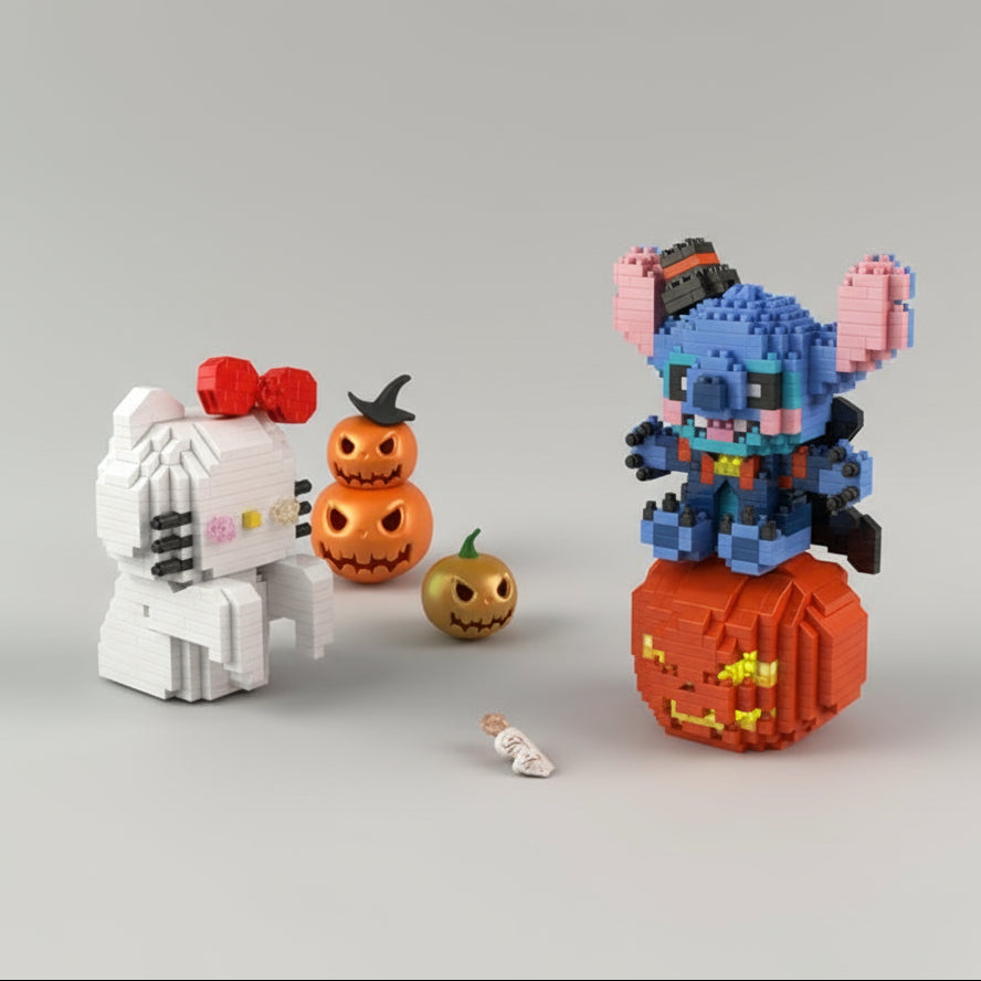 Blaues Wesen auf Kürbis | Bausteine