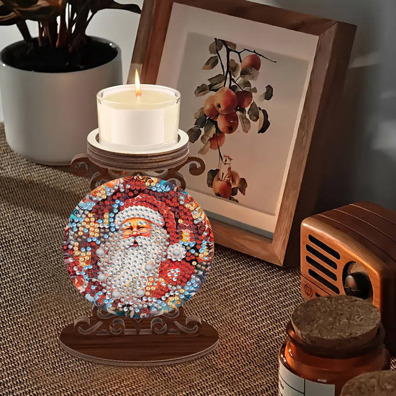 Weihnachtsmann | Kerzenhalter | Diamond Painting