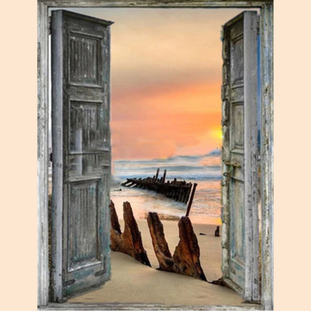 Sonnenuntergang am Steg | Diamond Painting