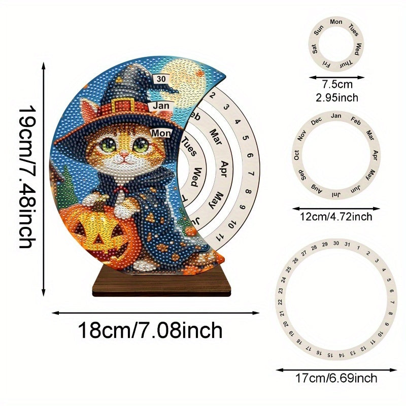 Katze mit Kürbis | Kalender | Diamond Painting