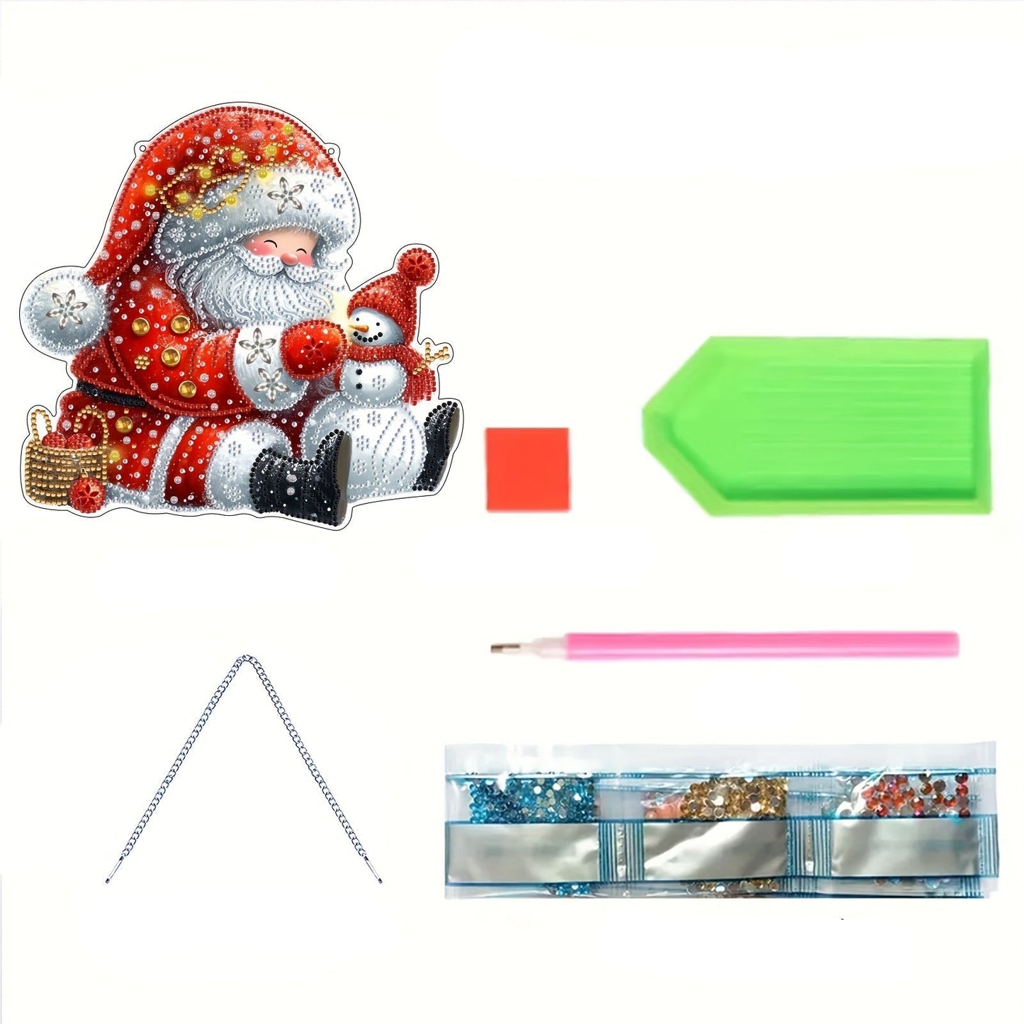 Dekoanhänger | Weihnachtsmann | Diamond Painting