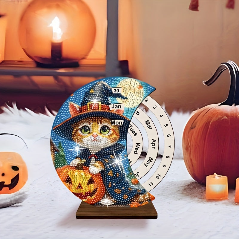 Katze mit Kürbis | Kalender | Diamond Painting