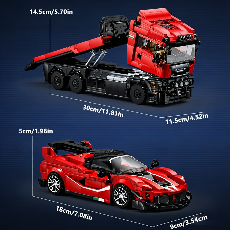 Trailer mit Supersportwagen | Bausteine