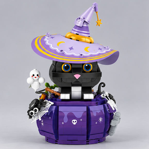 Halloween-Katze | Bausteine