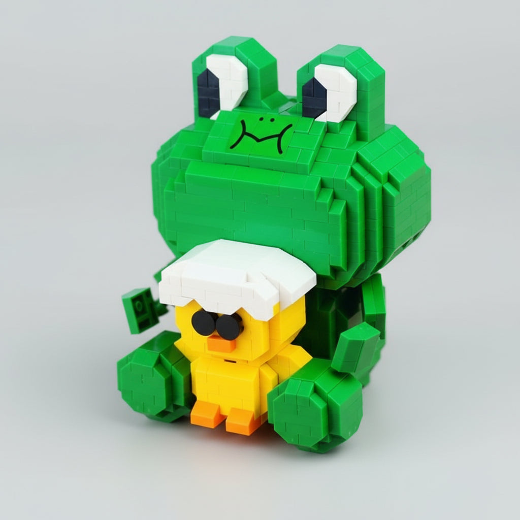 Frosch mit Küken | Bausteine