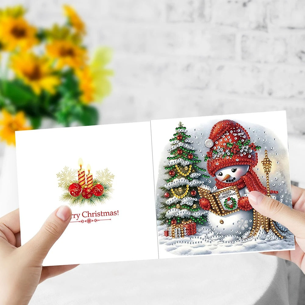 Rentiere & Schneespaß Weihnachtskarten | 6 Stück | Diamond Painting