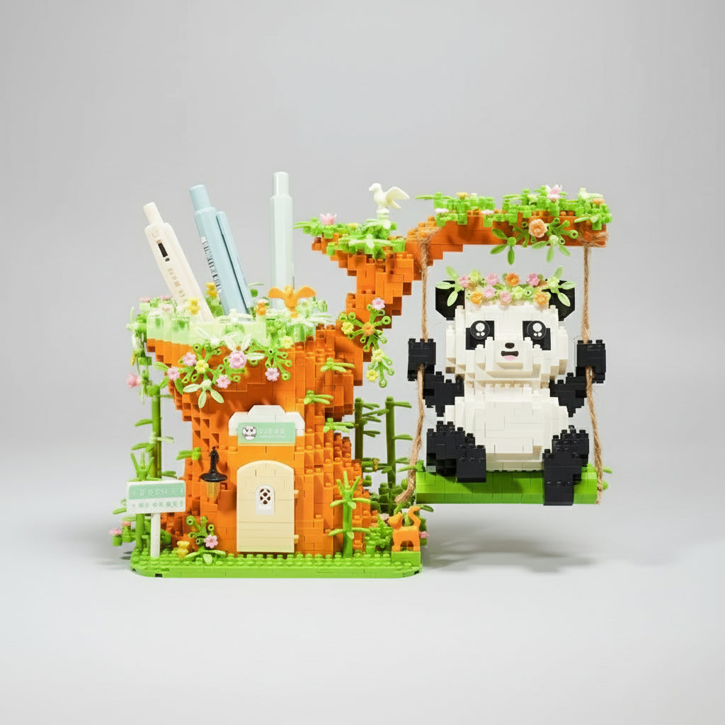 Panda-Federmäppchen | Bausteine