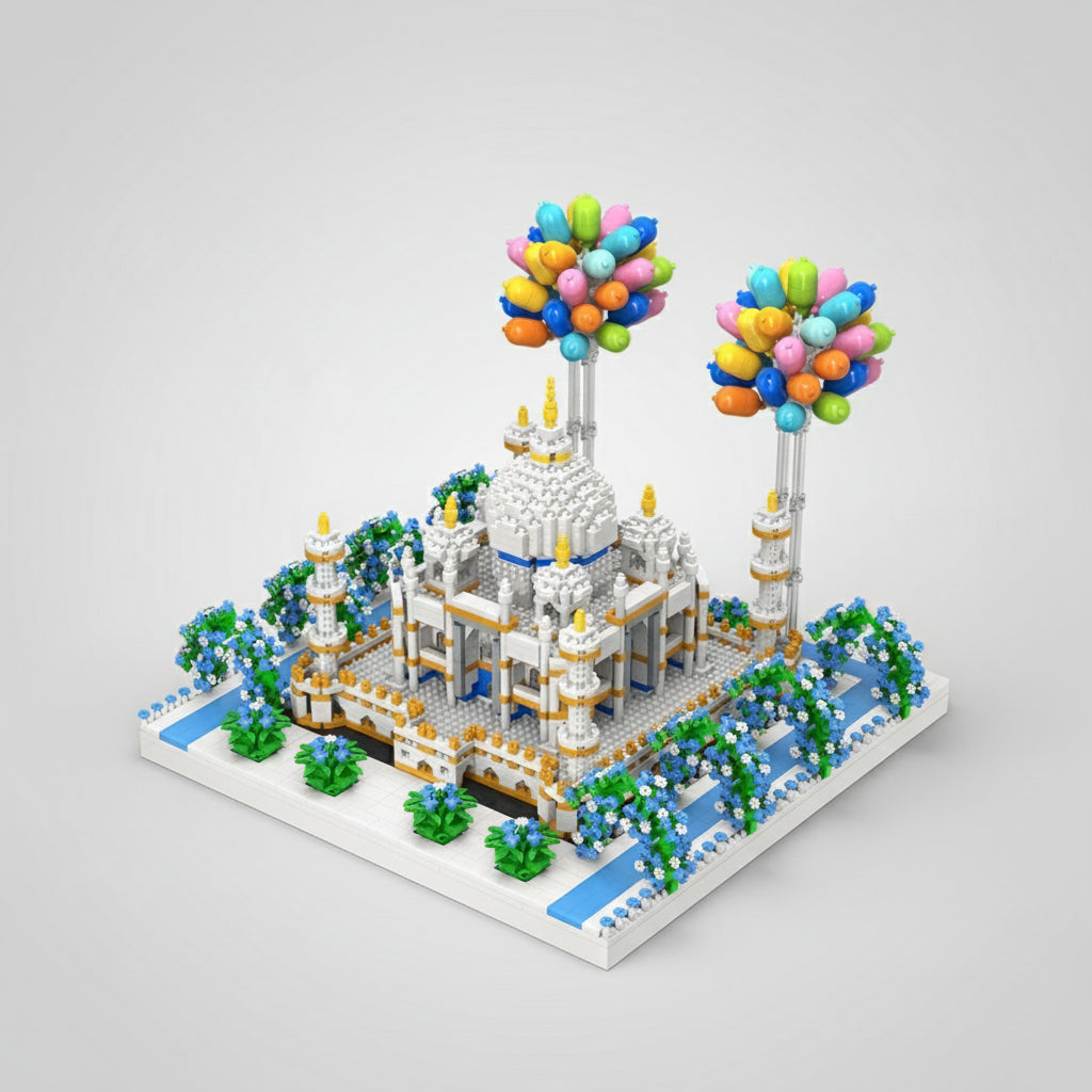 Taj Mahal mit Luftballons | Bausteine