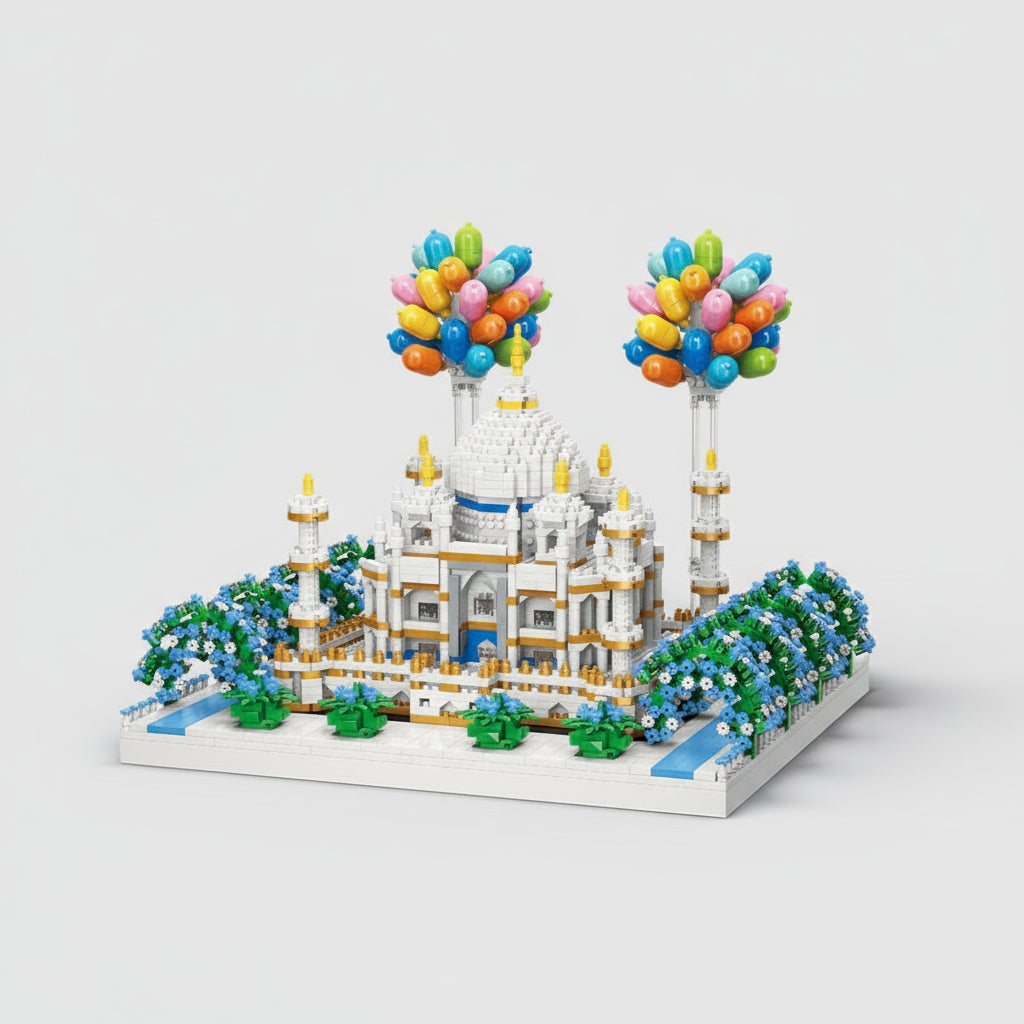 Taj Mahal mit Luftballons | Bausteine