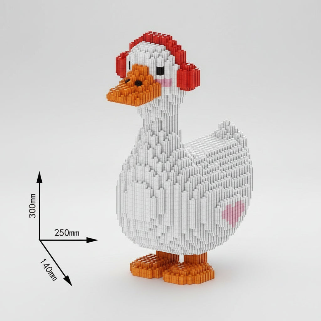 Gans mit Kopfhörer | Bausteine
