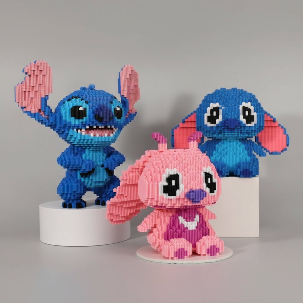 Traurige rosa Wesen | Bausteine