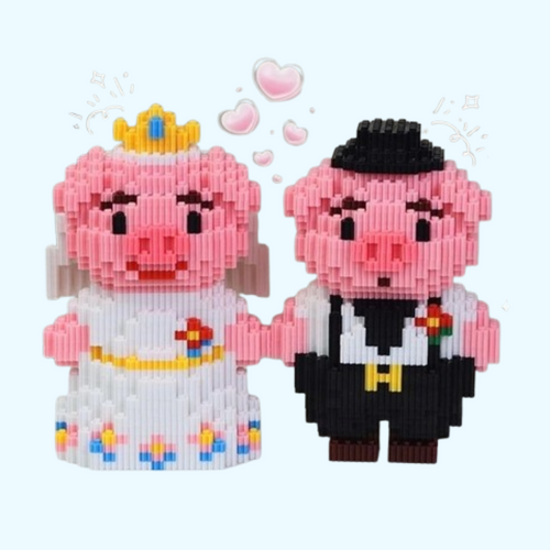 Verliebte Schweinchen | Bausteine