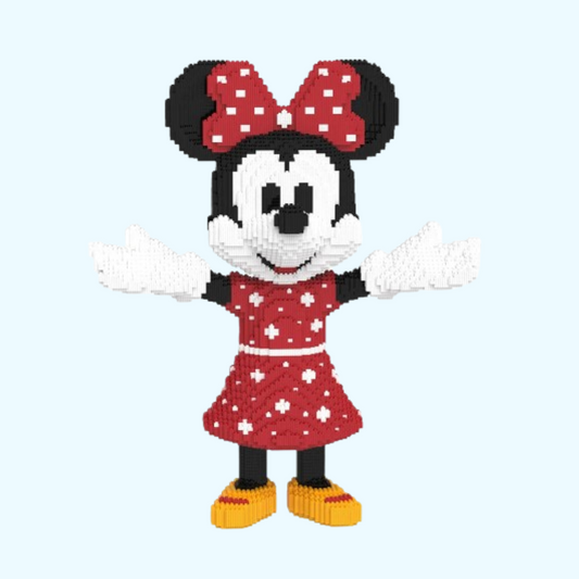 MEGA Maus im roten Kleid mit Schleife | Bausteine