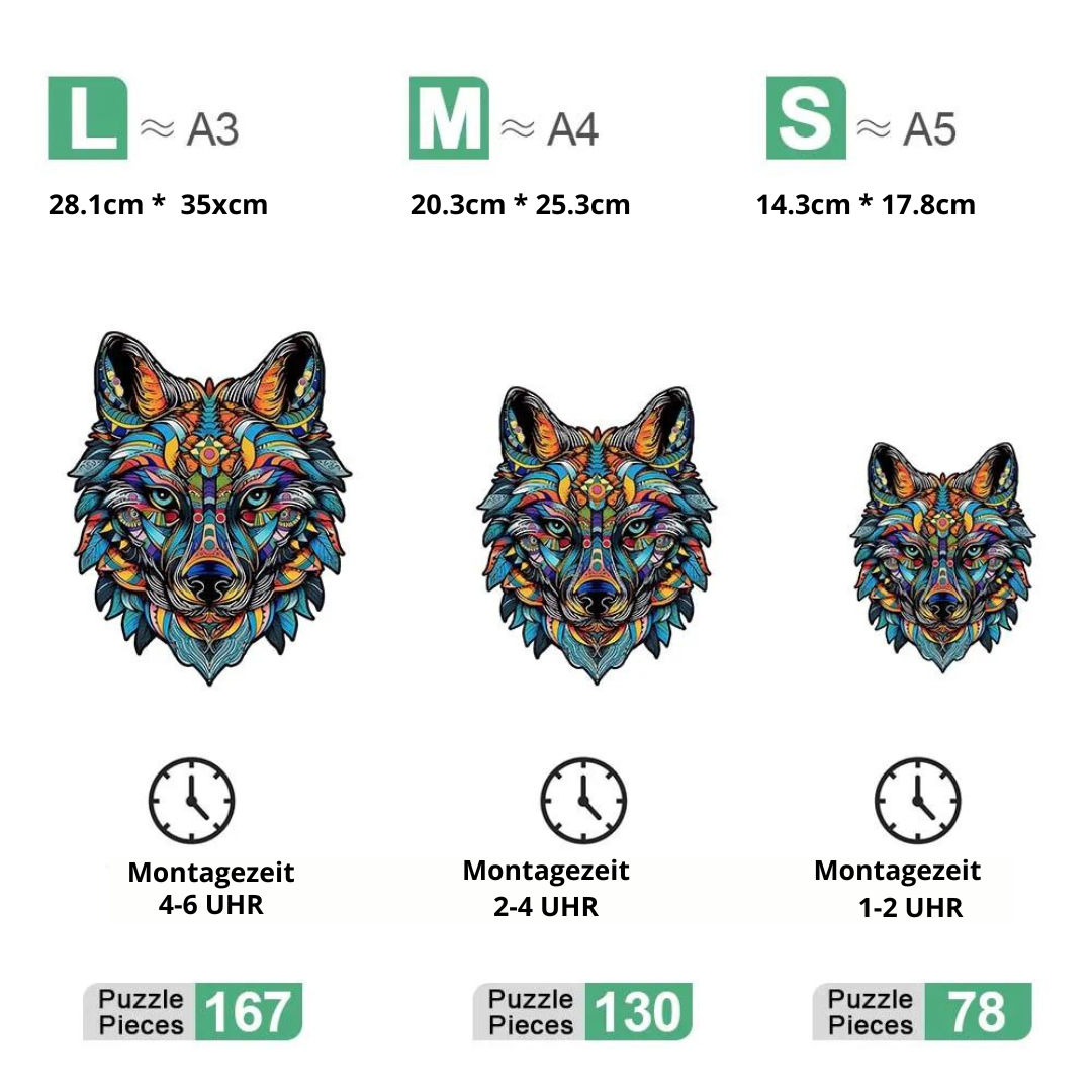 Wolf | 2D Holzpuzzle