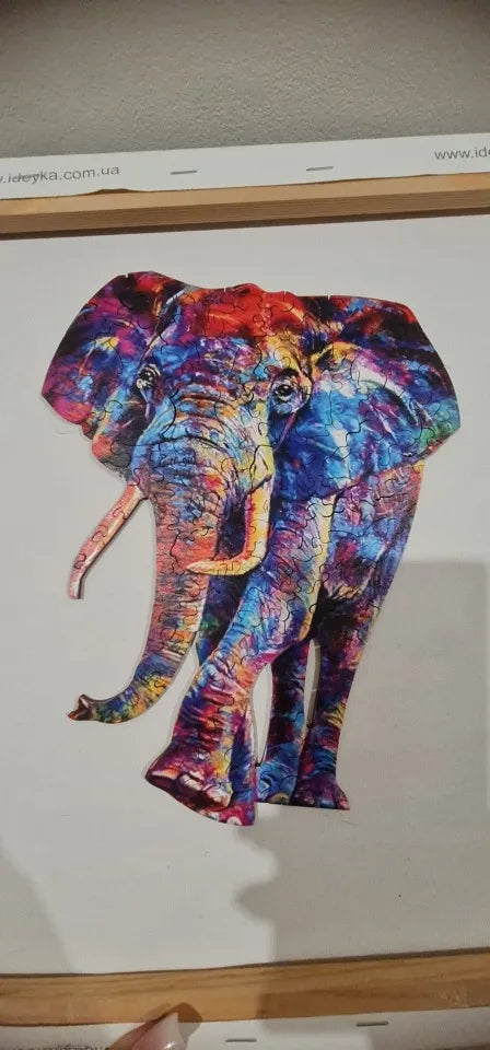Schöner Elefant | 2D Holzpuzzle