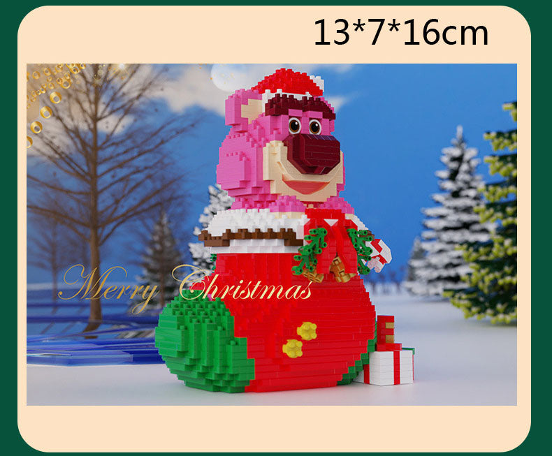 Rosa Bär in Weihnachtssocke  | Bausteine