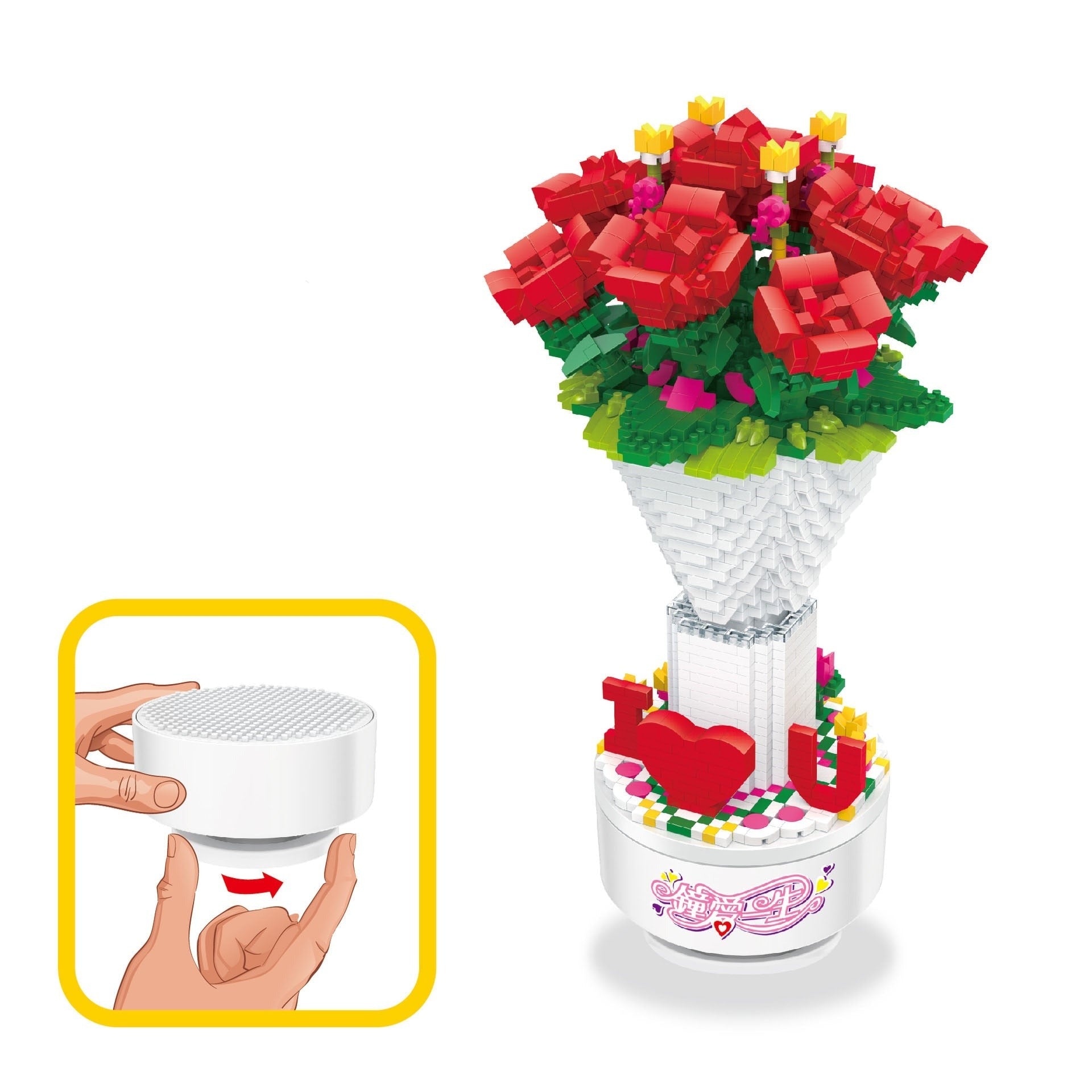 Spieldose Rosen | Bausteine