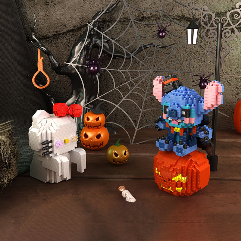 Blaues Wesen auf Kürbis | Bausteine