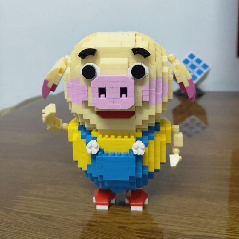 Schwein mit Latzhosen | Bausteine