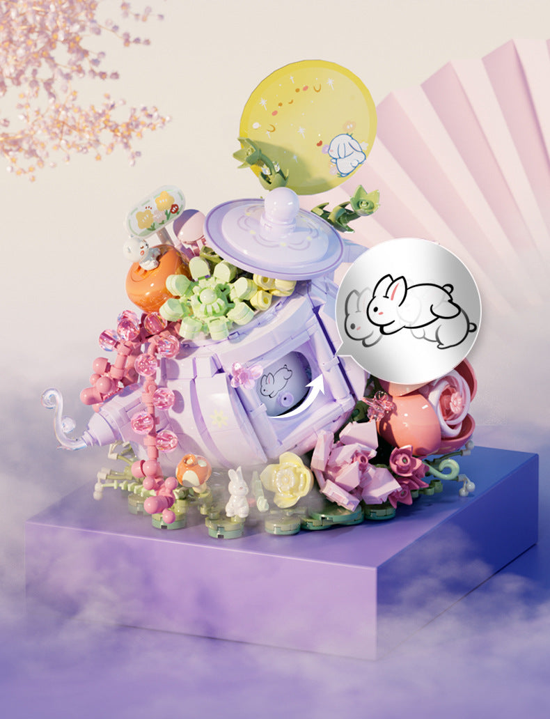 Teetasse mit Blumen  | Bausteine